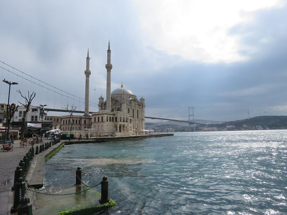 Ortaköy mosque and the Bosphorus waterfront